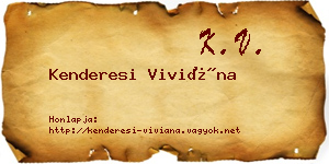 Kenderesi Viviána névjegykártya